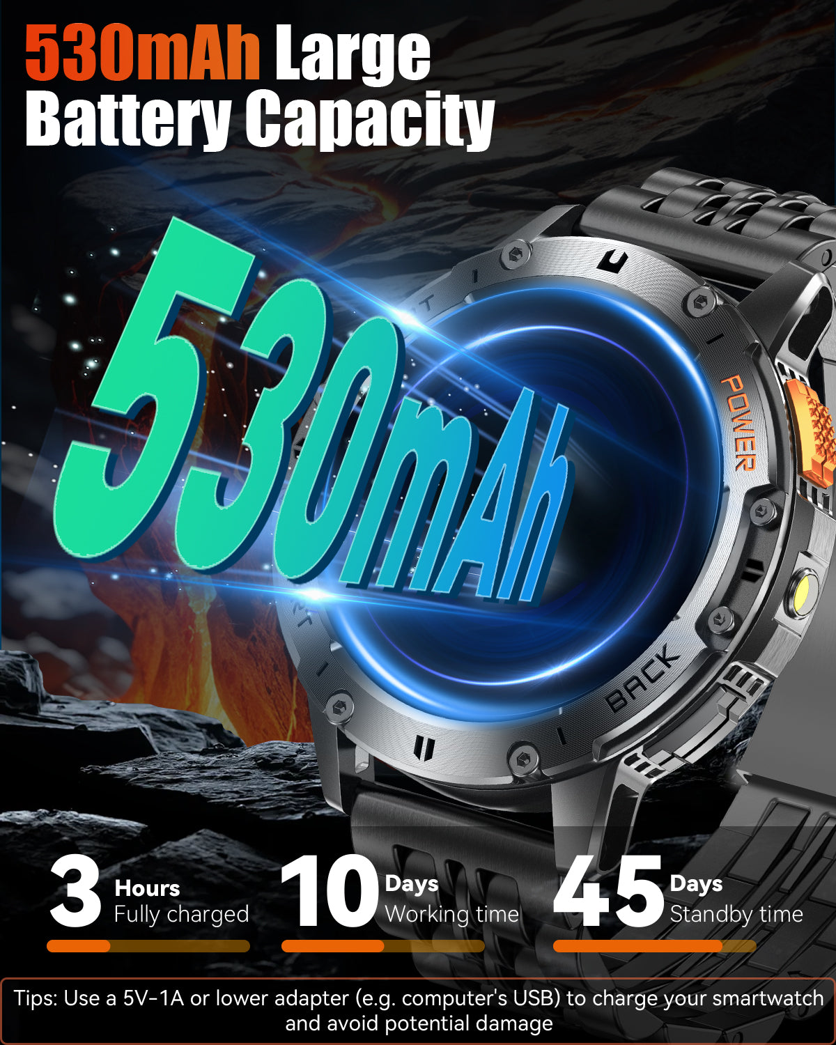K298 Smart Watch with Flashlight