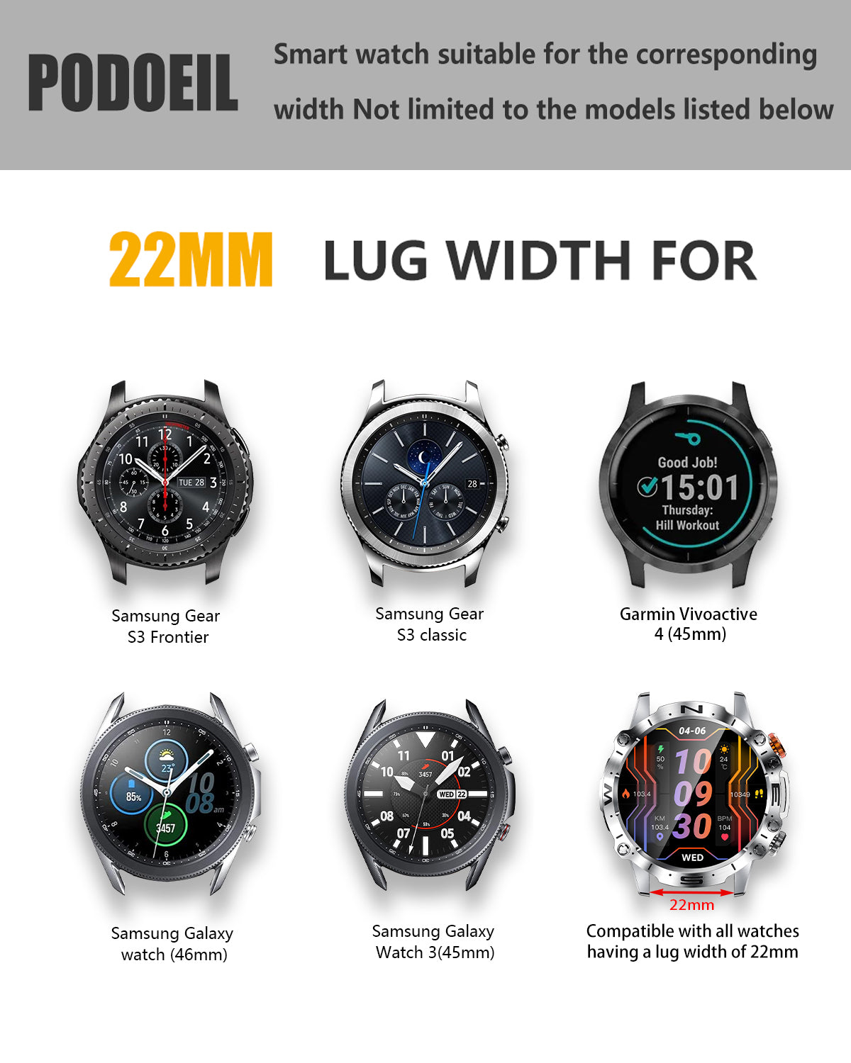 22mm PG Metal Strap