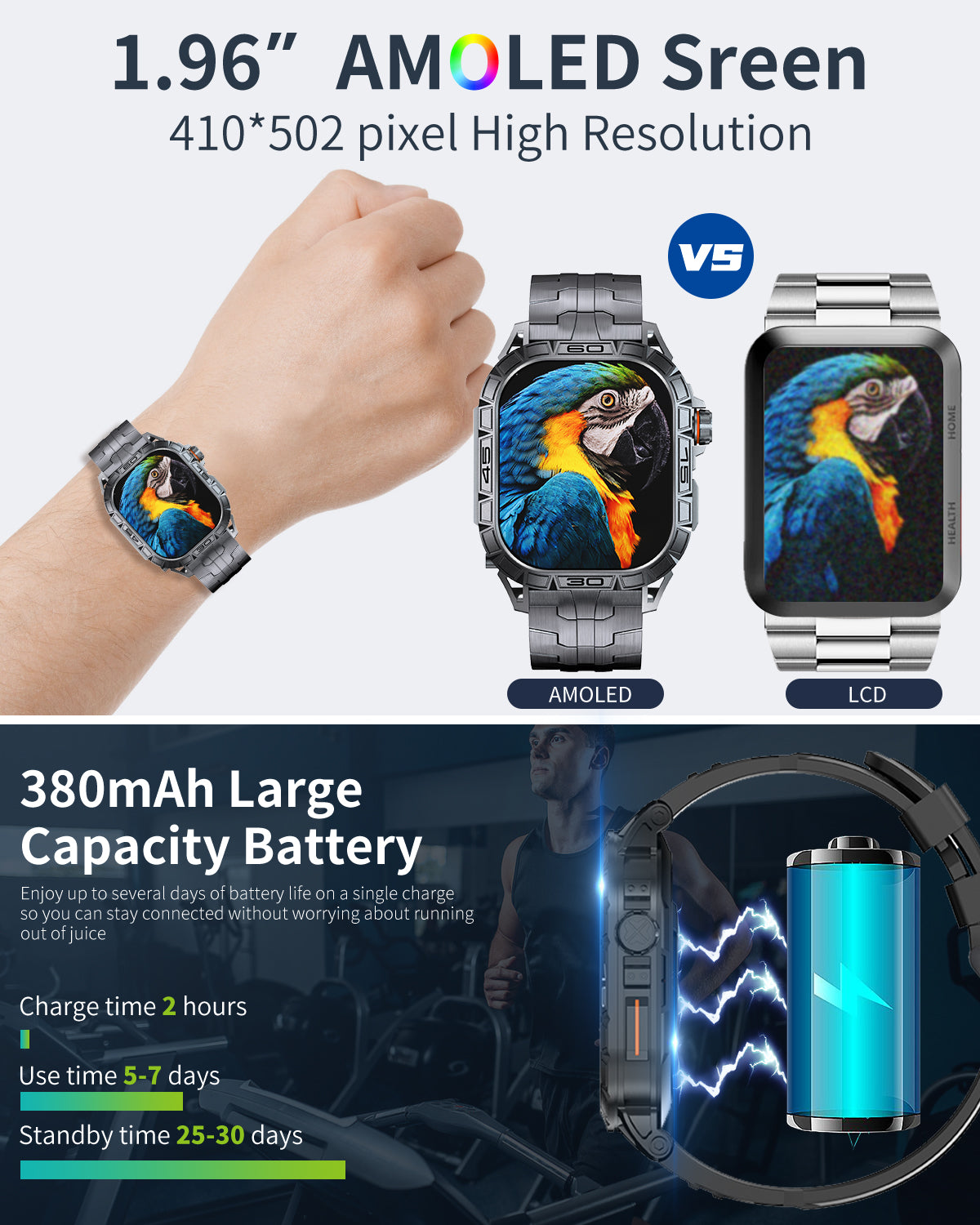 K296 AMOLED Smart Watch