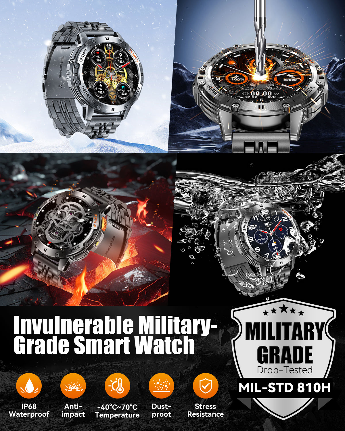 K298 Smart Watch with Flashlight