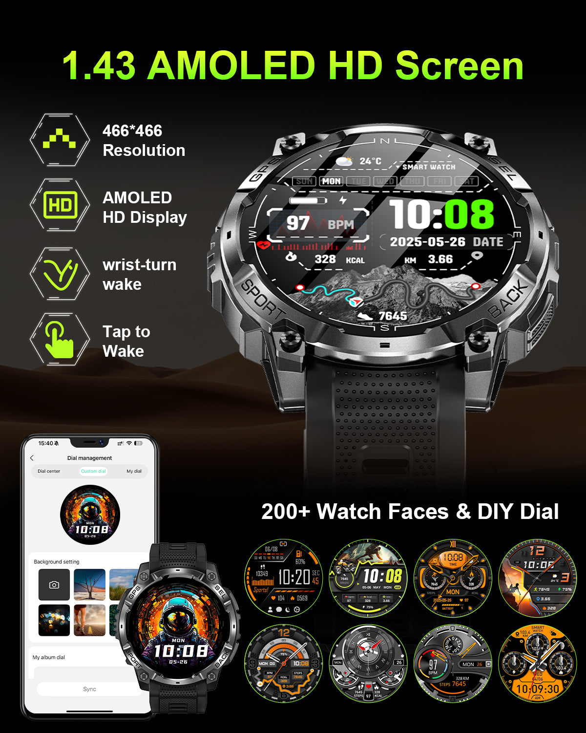 K306 GPS Smart watch for men
